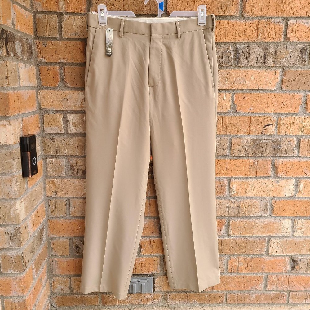 HAGGAR Men's E-CLO™ Smart Fiber Pants Beige Size 32W X29L